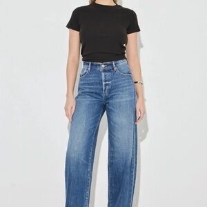 ROLLAS Gigi Barrel Paris Texas Turn Up ROLLA'S High Rise Blue Women's Jeans